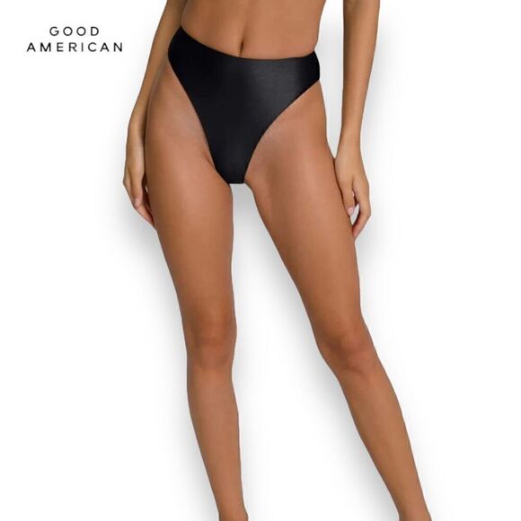 Good American Good Waist Bikini Bottom Women’s Size 6 (4X) High Shine Reversible - Picture 1 of 11